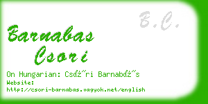 barnabas csori business card